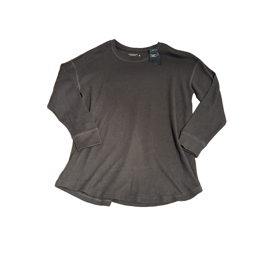 Abercrombie & Fitch Grey Waffle knit  Size Large Soft & Cozy NWT